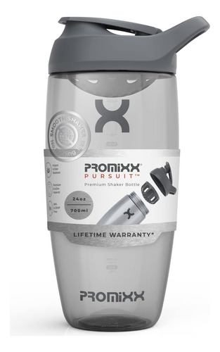Botella Mezcladora P/ Suplementos Promixx, Gris, 710ml