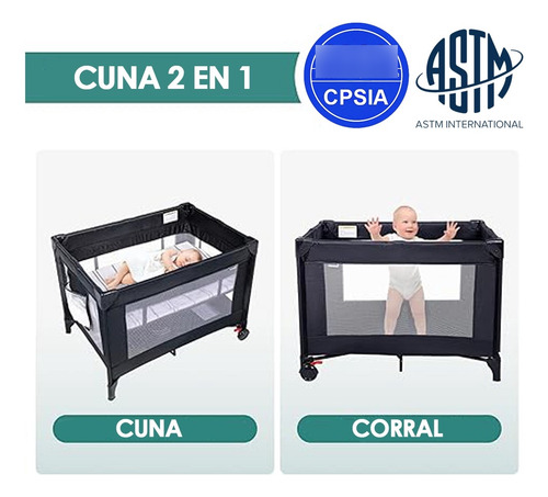 Cuna Corral Para Bebé Babelio 2 En 1 Babymine