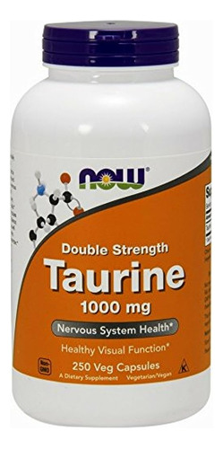 Ahora Suplementos, Taurina, Doble Concentración 1000 Mg, 250