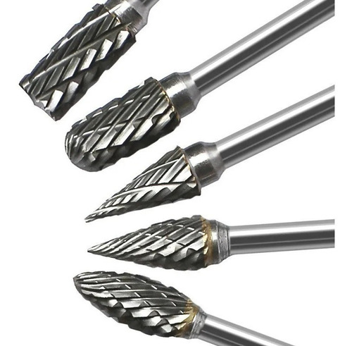 Imagen 7 de 9 de Set 10 Fresas Carburo Tungsteno Vástago 3mm = 1/8 Dremel