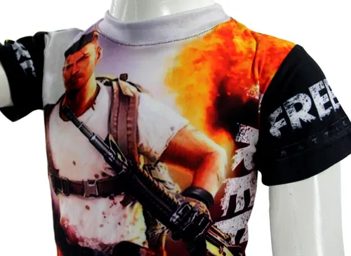 Playera Free Fire Ni o Videojuego Gamer Ultra Suave Freefire