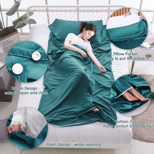 Ledander - Saco De Dormir Para Viaje, Camping, Sábana Portát