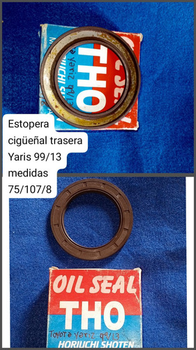 Estopera Del Cigueñal Trasera Toyota Yaris 99/13 .