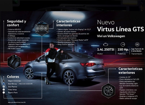Volkswagen Nuevo Virtus Gts 1.4 Tsi 150cv My21 0km