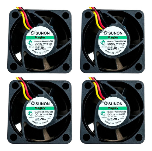 4 X Cooler Para Modulo De Som 12v 40x40x20mm