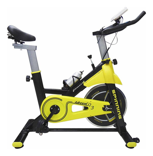 Bicicleta Spinning Fitness Estatica De Ejercicio Hogar Gym Color Amarillo/Negro