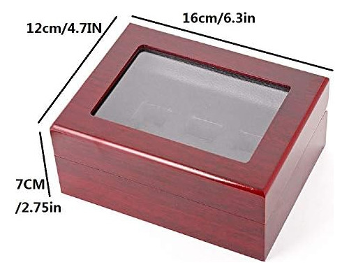 Caja De Madera Con Exhibición De Anillos Grandes Y Pesados