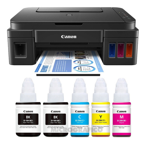 Canon G2100 Inkjet Printer + Sistema Continuo + 5 Tintas