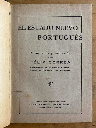 El Estado Nuevo Portugues - Correa, Felix