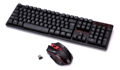 Teclado + Mouse Inalambrico Hk6500 Gaming Gamer 2.4ghz Combo