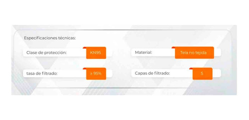 Mascarilla Clínica Kn95 Certificadas X 10 Unidades