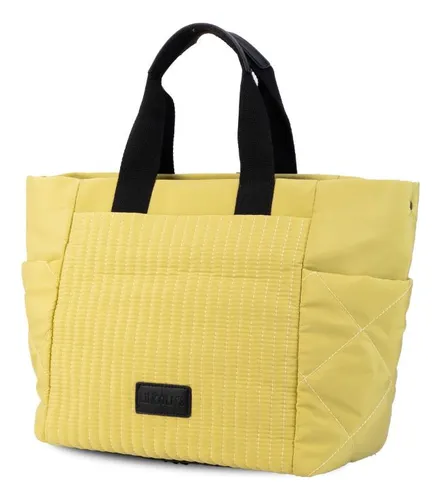 Cartera Estilo Bolso Capitoneada Incluye Correa Lincolns Limón