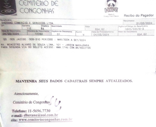 Jazigo Duplo Com 6 Gavetas No Cemitério Congonhas