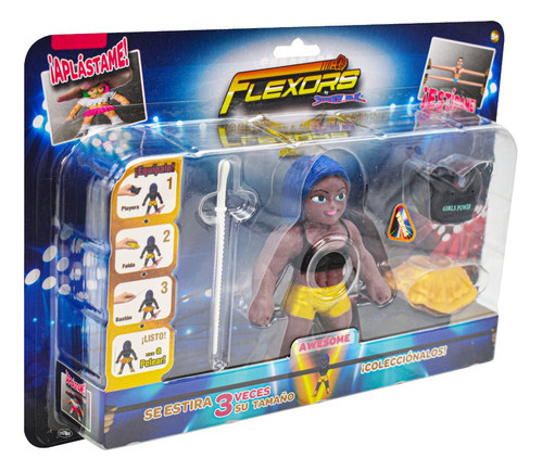 Flexors Awesome World Wrestling Con Accesorios 13cm Btf