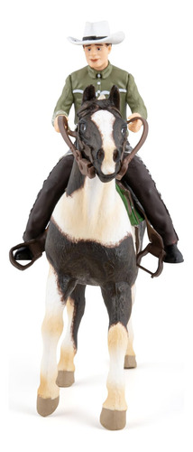 Figura Pintada A Mano Cowboy Y Su Caballo Coleccionable