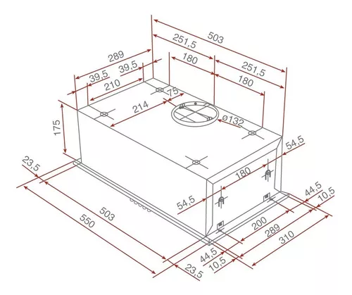 Teka Campana integrable GFH55 (Ancho: 55 cm, Potencia de aire máx.: 329  m³/h, Acero inoxidable)