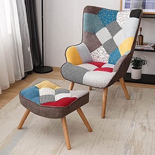 Mueble - Silla Decorativa Con Otomana, Juegos De Sillones Mu