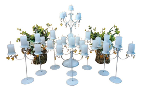 11 Candelabro De Hierro Con Mariposa Colgante 