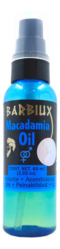Aceite De Macadamia Para Barba Y Cabello 60ml Barbiux Macadamia