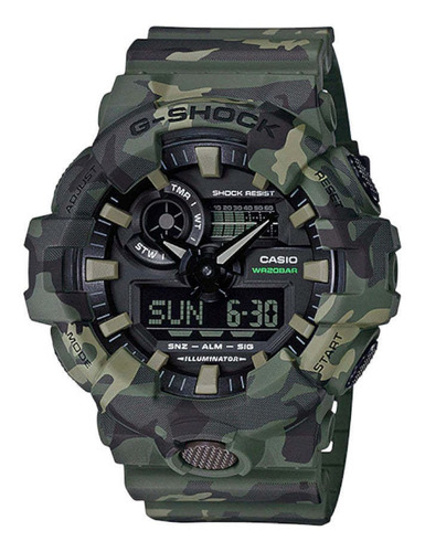 Reloj Casio G-shock Ga-700cm-3adr Hombre Color de la correa Gris Color del bisel Gris Color del fondo Gris