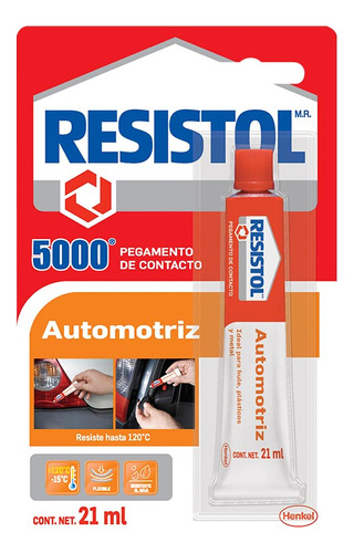 Resistol 5000 Automotriz Pegamento De Contacto Tubo 21ml Color Transparente