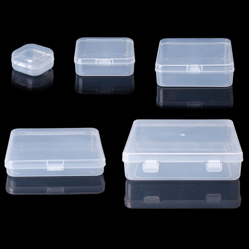 Caja De Almacenamiento Con Tapa De Plástico Transparente Cua