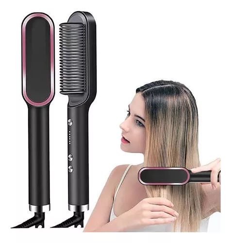  Cepillo alisador de pelo – Cepillo alisador con antiquemaduras,  calentamiento rápido de 39 segundos, 5 niveles de calor, apagado  automático, para casa, viaje y salón : Belleza y Cuidado Personal