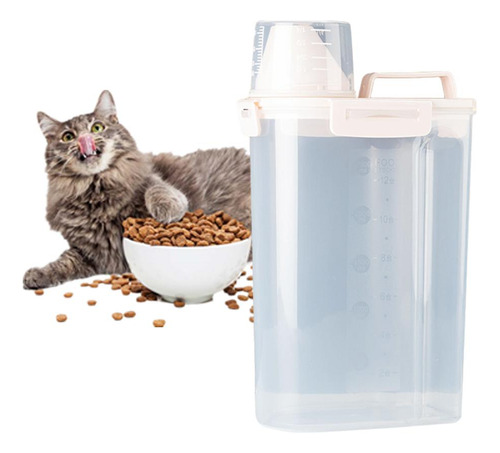 Contenedor De Comida Para Mascotas Cubo De Contenedor Beige