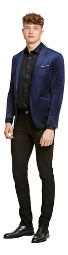 Saco Blazer De Pana Entallado Hombre