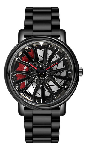 Gorben Creative 3d Car Wheel Rotating Watch Men Fashion