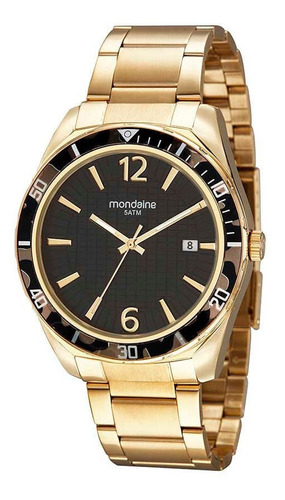 Relógio Mondaine Masculino Dourado Camuflado