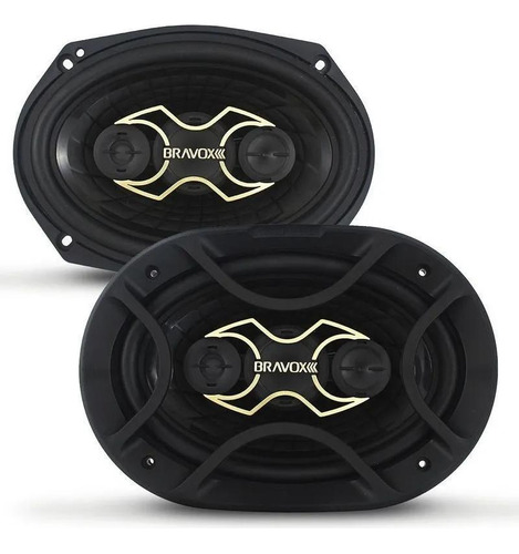 Alto Falante Bravox B4x69 G 6x9 Gold - Par, 140w Rms