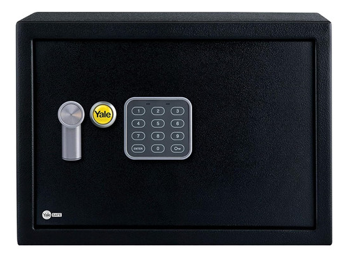Yale Safe With Alarm, Small Safe With Keypad, Black - Asegur