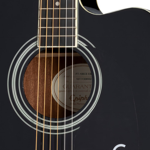 EpiPhone Eeftch1ebo Guitarra Electroacústica Songmaker Ft100 Color Negro Orientación De La Mano Diestro