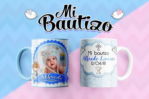 Taza personalizada de bautizo, a elegir entre 10 modelos