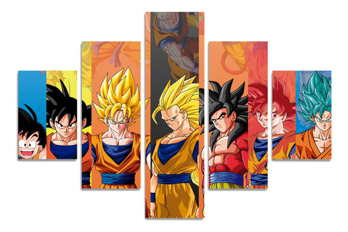 Cuadros Dragon Ball Goku Fases 125x80 Cm | Envío gratis
