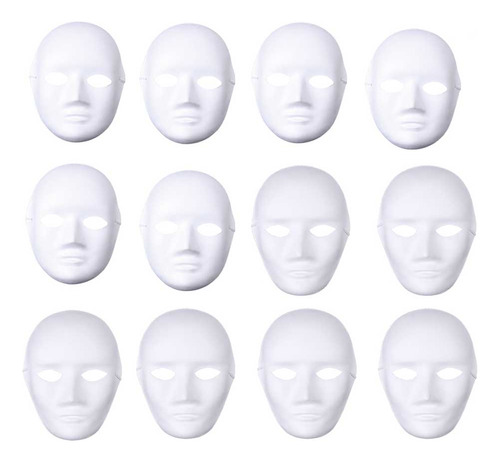 24 Máscaras De Halloween Hechas A Mano Con Pintura En Blanco