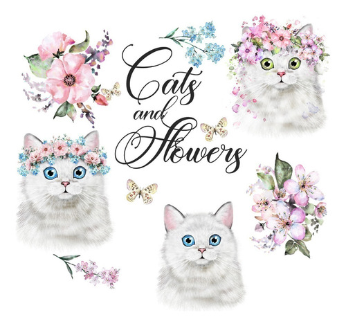 Cliparts Png Papeles Gatos Gatitos Gatas Gatitas Con Flores