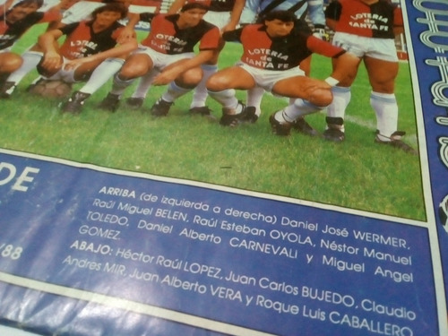 Póster Equipo Colón 1987/1988 27 X 34 Cm Muy Bueno! (Usado)