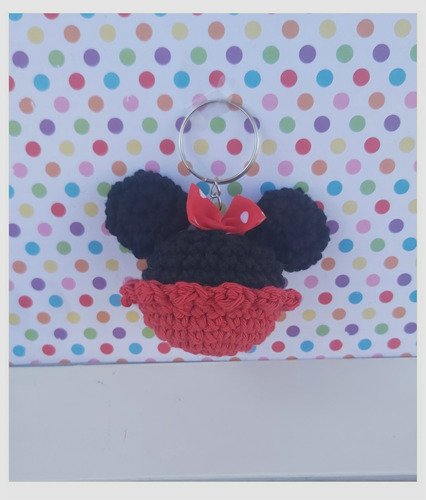 Llavero Amigurumi Minnie Mickey Souvenir Tejido Crochet 