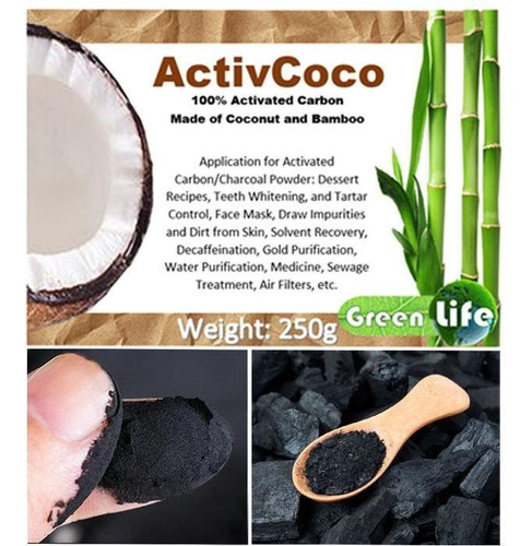 Carbón Activado En Polvo Orgánico, Mxobc-004, 630g, Carbón A