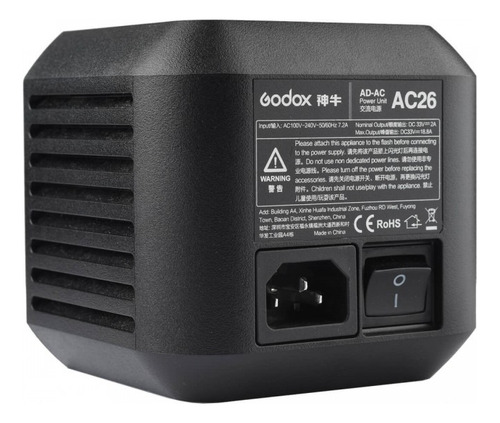 Adaptador Ca Para Flash Exterior Ad600pro Witstro Godox Ac26