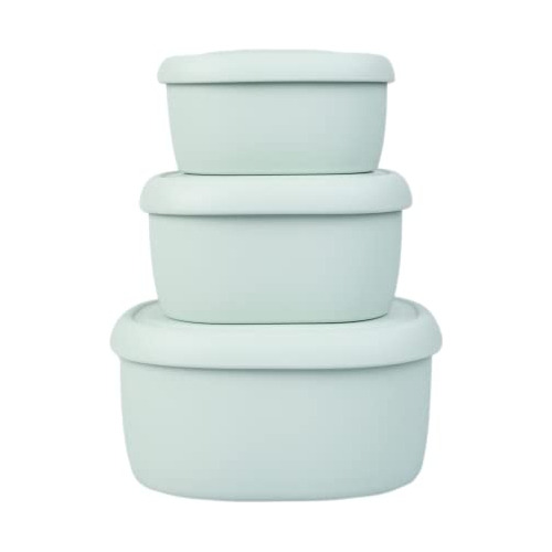 Nesting Silicone Containers - Set Of 3 Hard-shell Silic...