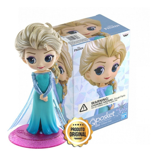 Boneca Q Posket Elsa Glitter Frozen | Disney | Banpresto