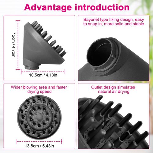 Bocal Difusor De Secador De Cabelo Para Dyson Airwrap Hs01/h