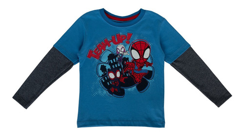 Polera Niño Marvel Ml Do Team Up Spiderman