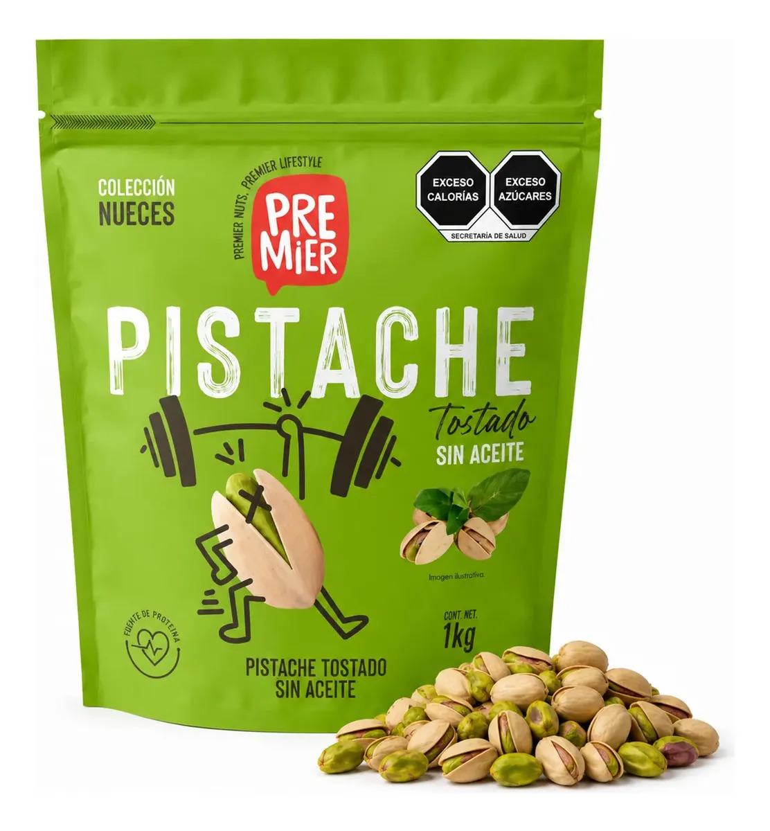 Pistache Tostado Con Sal Premier 1kg Pistaches Con Cascara