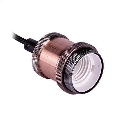 Socket Vintage Rojo Cobre 1.5 M Ajustable Color Dorado