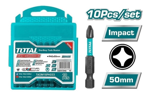 Set Puntas Impacto Ph2 X 50 Mm 10 Unidades Total