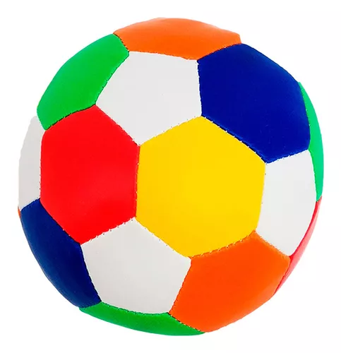 Bola de Futebol Colorida de Pelúcia Vermelha e Branca Grande